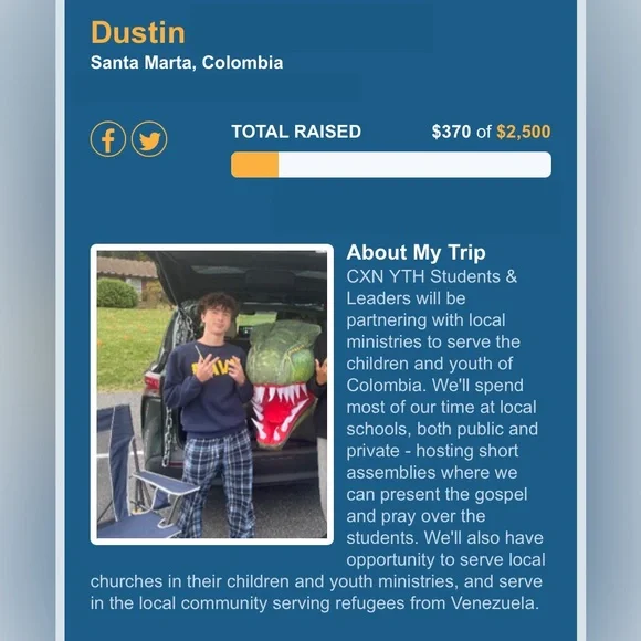 MISSION TRIP SUPPORT for Dustin - Picture 2 of 8